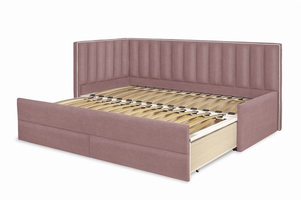 Кровать "Порше" с ящиками, светло-розовая - Вид 3