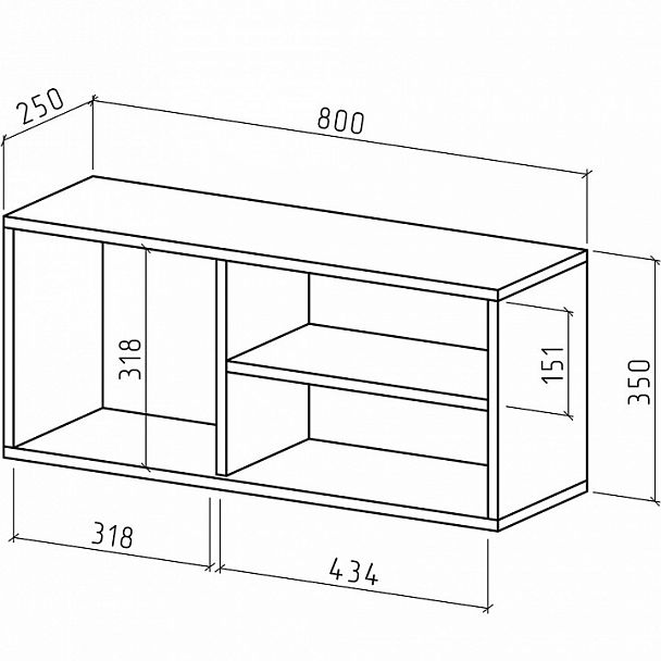 Полка книжная Лаки-1 - Вид 2