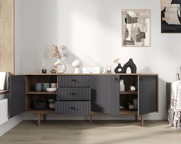 Комод с тремя дверками и тремя ящиками Emerson арт EM07/7024/L - Вид 2