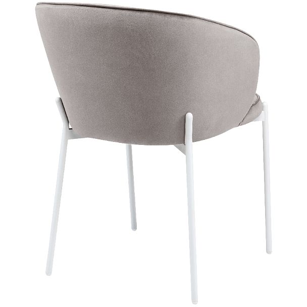 Комплект кухонных стульев Миэль светло-серый велюр/белый, 4 шт. - Вид 4