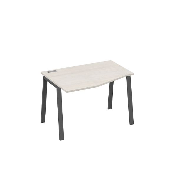 Стол эргономичный левый "Техно" на металлокаркасе TRE A4 А4 Б3 061 БП дуб / металлокаркас антрацит - Вид 1