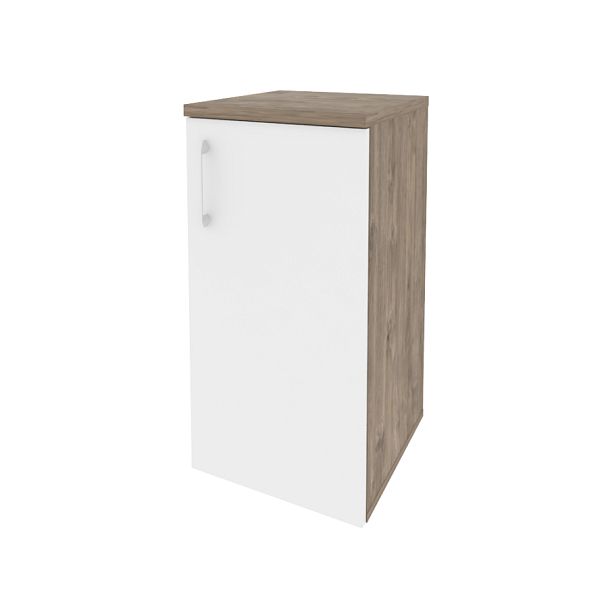 Onix Шкаф низкий узкий правый O.SU-3.1 (R) Тиквуд темный/Белый бриллиант 400*420*823 - Вид 1