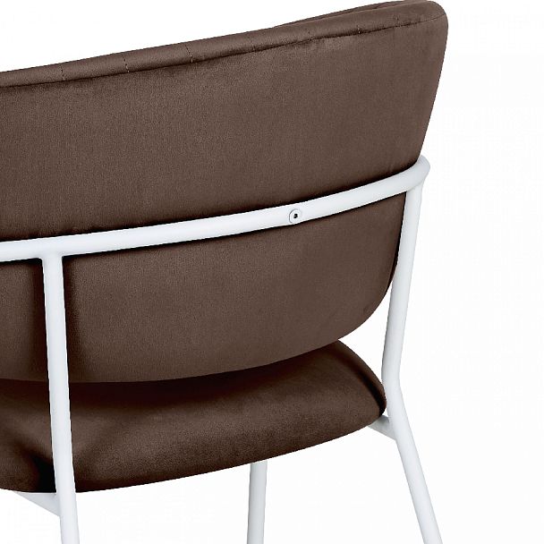 Комплект кухонных стульев Даксон коричневый велюр/белый, 2 шт. - Вид 10