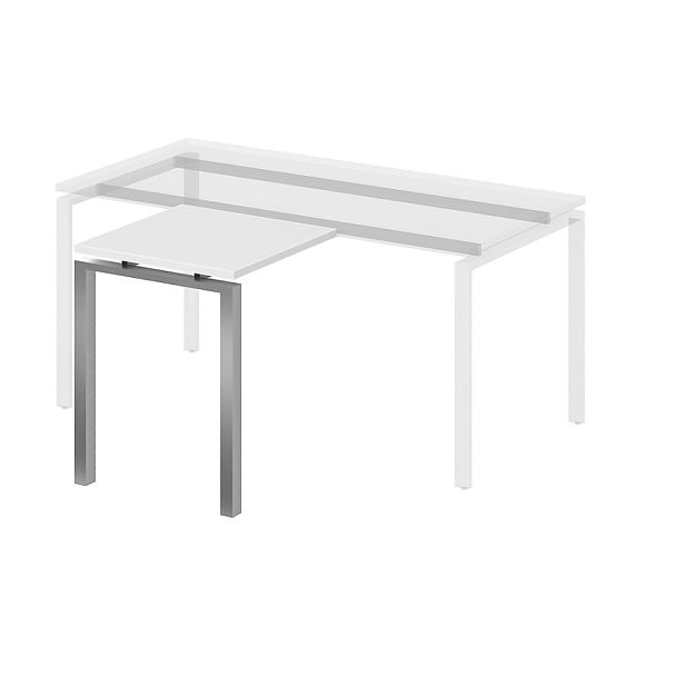 Стол приставной "Тандем-А"  ПК-ТНА-СТП60Х60-В2-1049 белый - Вид 1