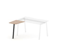 MATRIX 121В300 Стол приставной, L 500х600х775 Швейцарский вяз/Темно-серый - Фото предпросмотра