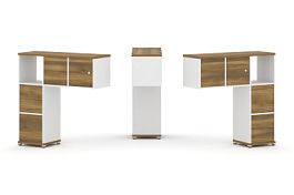 Concept Надставка низкая CN.DNN-004 Сандал Янтарный/Белый Бриллиант/Металл Белый 1099*365*1130 - Фото предпросмотра