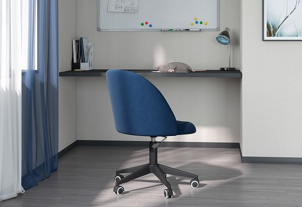 Кресло CHAIRMAN HOME 119, ткань велюр, синий - Вид 8