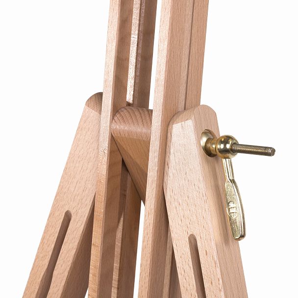 Мольберт полевой-тренога, бук, с полкой, высота 132-192 см, высота холста 112 см, BRAUBERG ART, 192262 - Вид 8