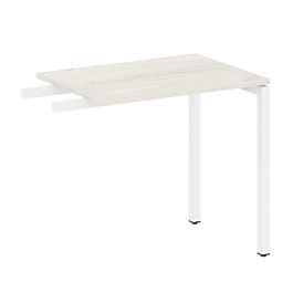 Metal System Quattro Приставной элемент на П-образном м/к 40БП.ПР-2 Дуб наварра/Белый металл 800*600*750 - Фото предпросмотра