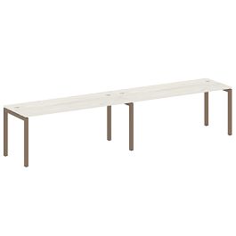 Metal System Quattro Р. ст. на 2 раб. места на П-образном м/к 50БП.СМ-2.5 Дуб наварра/Мокко металл 3600*720*750 - Фото предпросмотра