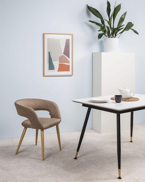 Кресло Hugs beige/нат.дуб - Вид 14