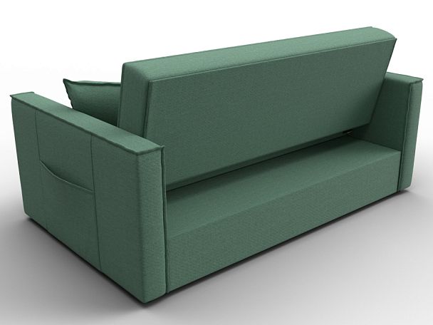 Диван прямой Лига-104 (140) Рогожка зеленый - Вид 5