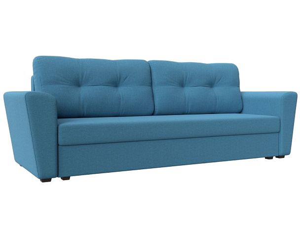 Диван прямой Амстердам Лайт Рогожка голубой - Вид 1