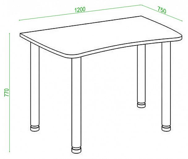 Стол офисный Домино Lite СКЛ-Софт120МО - Вид 2