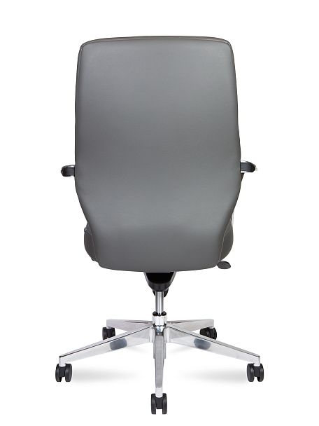 Кресло офисное / Capital LB-Grey / алюминиевая  база / серая экокожа - Вид 5