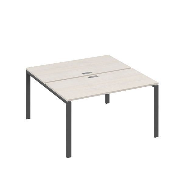 Рабочая станция на металлокаркасе UNO (2х140) A4 А4 Б1 174 БП дуб / металлокаркас антрацит - Вид 1