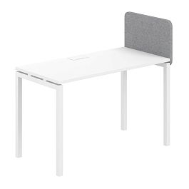 Экран боковой/промежуточный тканевый 600х400(370)х30 (для стола гл.600)  / цвет: BAGAMA DENIM, под крепление 10 мм Сигма / Sigma - Фото предпросмотра