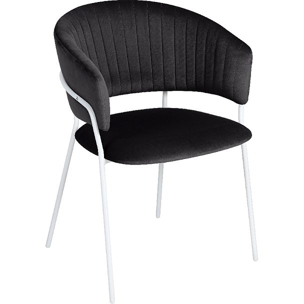 Комплект кухонных стульев Даксон черный велюр/белый, 3 шт. - Вид 3