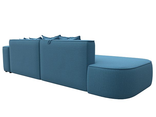 Диван угловой Лига-065 угол правый Рогожка голубой - Вид 6