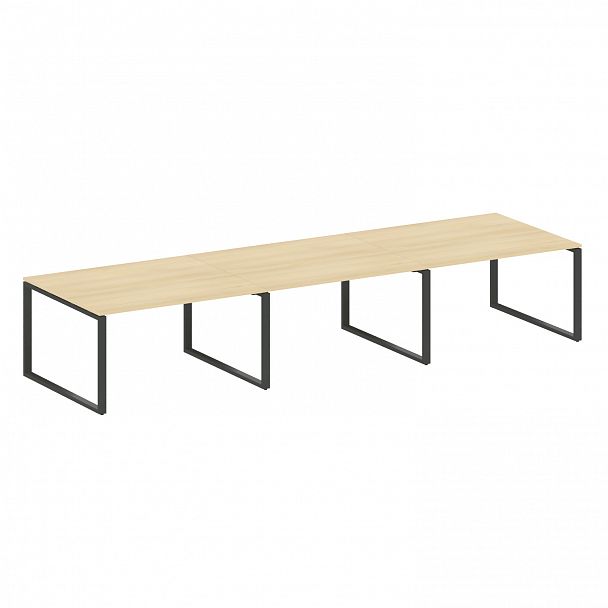 Стол для переговоров "Metal System" БО.ПРГ-3.3 акация/антрацит - Вид 1