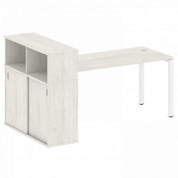 Рабочая станция "Metal System" БП.РС-СШК-3.4 дуб наварра/белый - Вид 1