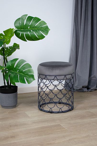 Пуф SHT-B13 угольно-серый/графит муар - Вид 6