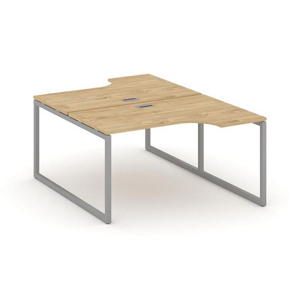 Стайл Проджект Рабочая станция эргоном. SN-4O.DRPA-021 Тиквуд Светлый/Металл Серый 1380*1632/1992*75 - Вид 1
