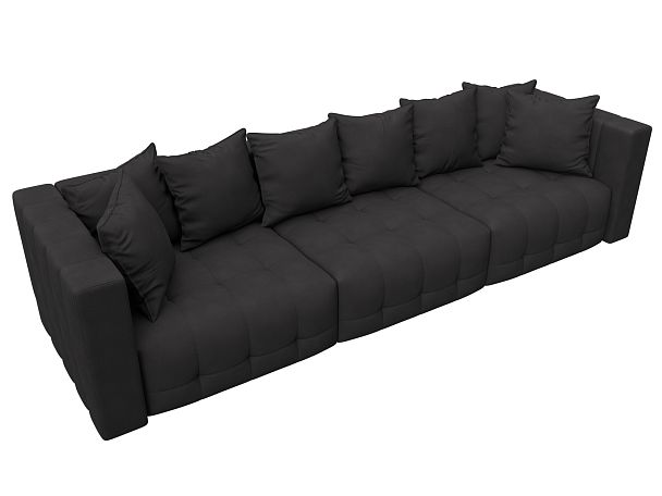 Диван прямой Лига-052 НПБ Лонг Замша коричневый - Вид 6