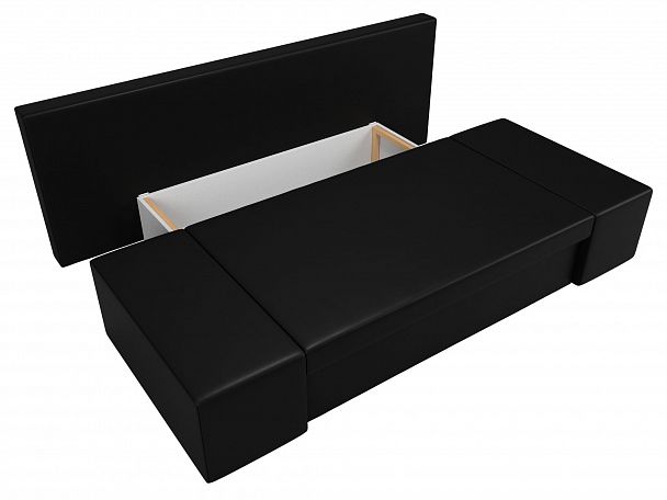 Диван прямой Сан Марко (полностью экокожа черная) - Вид 6