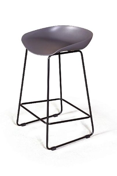 Стул полубарный Leo пластик серый - Вид 1