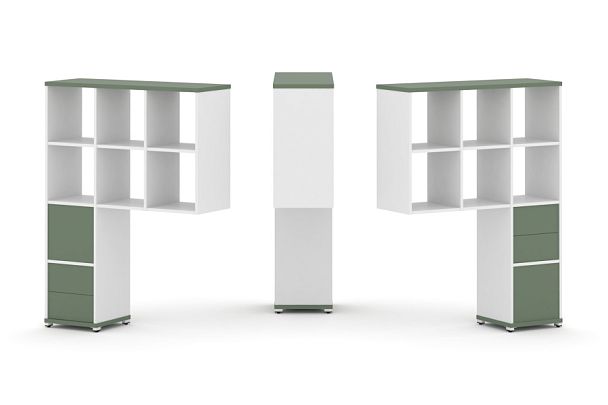 Concept Надставка высокая CN.DNV-008 Кобо/Белый Бриллиант/Металл Белый 1099*350*1486 - Вид 1