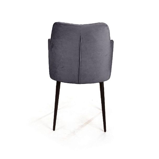 Стул с подлокотниками Hunt ромб, бархат серый 27 / чёрный конус - Вид 8