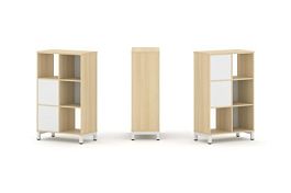 Style Project Набор стеллажа 2-х сторон., 3 яр. SN.NSD-321 Акация Лорка/Белый/Металл Белый 754*400*1 - Фото предпросмотра