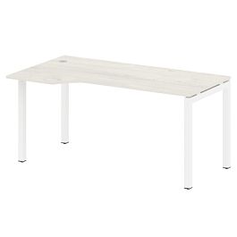 Metal System Quattro Стол криволинейный левый на П-образном м/к 50БП.СА-1 (L) Дуб наварра/Белый металл 1600*900*750 - Фото предпросмотра