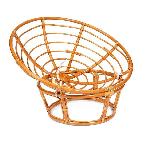 Кресло Папасан/Papasan (23/01 W) /с подушкой и ремешками/Cognac (коньяк) - Вид 5