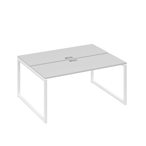 Рабочая станция каркасе QUATTRO (2х160) A4 А4 Б4 172 БП серый / металлокаркас белый - Вид 1