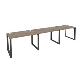 Onix Рабочая станция на О-образном м/к O.MO-RS-3.2.7 Тиквуд темный/Антрацит металл 3540*720*750 - Фото предпросмотра