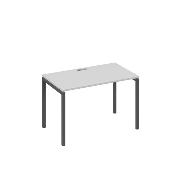 Стол письменный на металлокаркасе DUE A4 А4 Б2 013 БП серый / металлокаркас антрацит - Вид 1