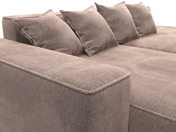 Диван угловой Лига-065 угол левый Велюр бежевый - Вид 4