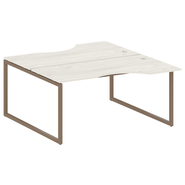 Metal System Quattro Р. ст. криволинейная на О-образном м/к 40БО.РАС-СА-2.1 Дуб наварра/Мокко металл 1600*1835*750 - Вид 1