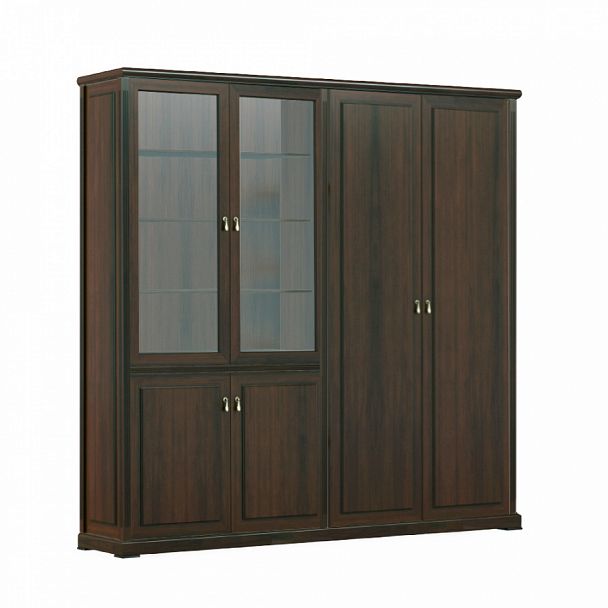 Шкаф для бумаг с гардеробом Ministry 220х55х212 орех южный - Вид 1