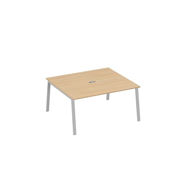 Стол 160 на каркасе TRE в переговорную A4 А4 Б3 136 БП натуральный дуб / металлокаркас серый - Вид 1