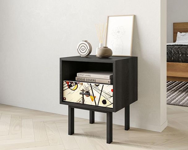 Тумбочка с нижним ящиком Emerson by Kandinsky арт EM17/Print_01 - Вид 3