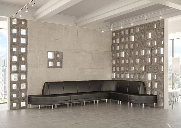 Секция 2-местная Александрия экокожа темно-серая CN1118 - Вид 3