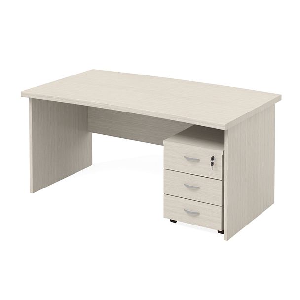 Стол рабочий+тумба мобильная "Лидер"  ПК-ЛДР-КОМП-В1-30 дуб альпийский - Вид 1