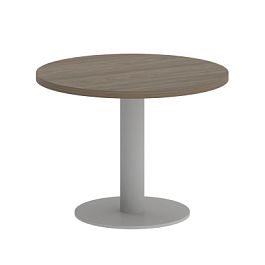 Home Office Стол журнальный круглый VR.SP-5-60.1G Вяз/Серый металл 600*600*450 - Фото предпросмотра