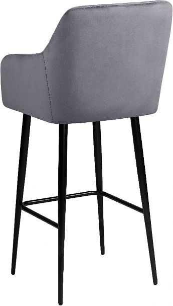 Барное поворотное кресло Барли К, темно-серый H-15/черный - Вид 6