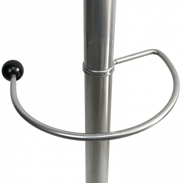 Вешалка-стойка BRABIX "CR-855" на мраморном диске, металл, 4+3 крючка, цвет серебристый, 606434 - Вид 5