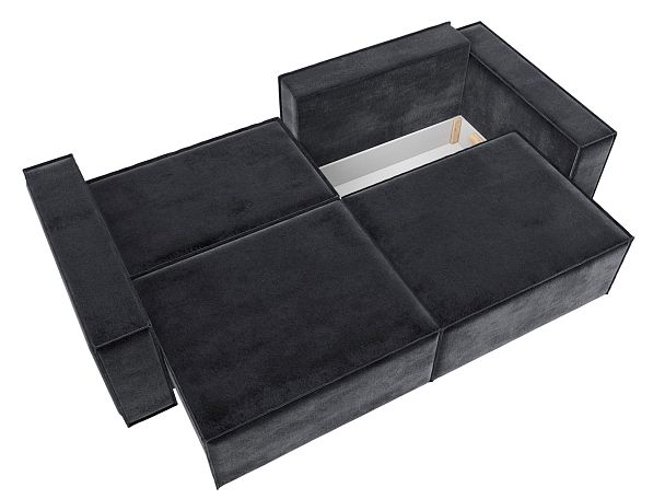 Диван прямой Куба Велюр серый - Вид 9