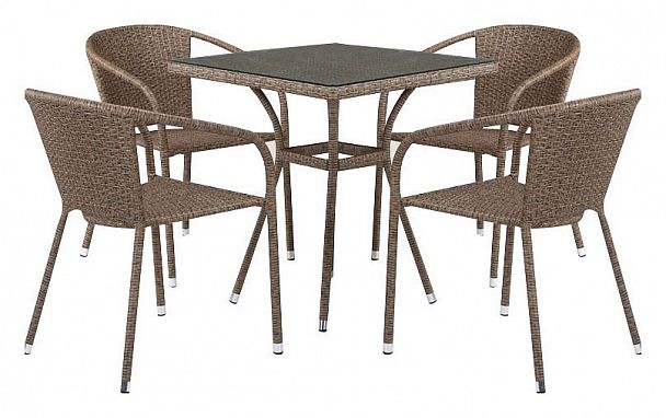 Набор уличный T282BNT/Y137C-W56 Light Brown 4Pcs - Вид 1